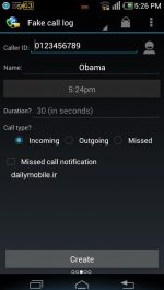 دانلود برنامه ی تماس و پیام جعلی برای اندروید Fake Call & SMS & Call Logs