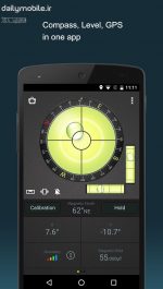 دانلود برنامه ی تراز گوشی های اندروید Compass Level & GPS
