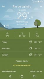برنامه هواشناسی سونی برای اندروید Xperia Weather