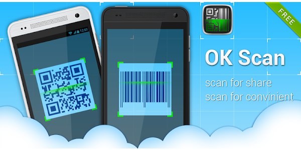 برنامه اسکنر کد QR برای اندروید OK Scan(QR&Barcode)