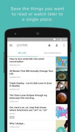 برنامه اندروید خواندن صفحات اینترنتی به صورت آفلاین Pocket