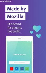 دانلود نسخه کم حجم مرورگر فایرفاکس اندروید Firefox Rocket - Fast and Lightweight