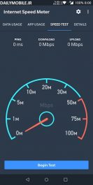 دانلود برنامه اندروید نمایش سرعت اینترنت در بالای صفحه Internet Speed Meter‏