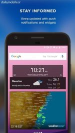دانلود برترین برنامه هواشناسی اندروید Weatherzone android
