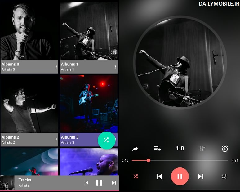 دانلود کاملترین موزیک پلیر اندروید ET Music Player Pro با لینک مستقیم