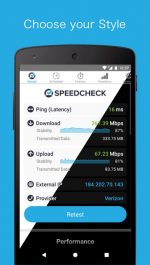 دانلود نرم افزار نمایش سرعت اینترنت اندروید SPEEDCHECK – Speed Test