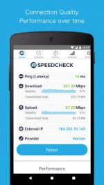 دانلود نرم افزار نمایش سرعت اینترنت اندروید SPEEDCHECK – Speed Test