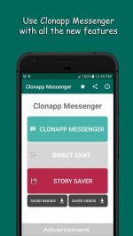نصب واتساپ روی دو گوشی اندروید با یک شماره Clonapp Messenger Ad Free