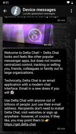 دانلود مسنجر ساده و فوق العاده امن دلتا چت اندروید Delta Chat