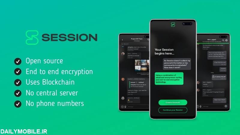 دانلود مسنجر امن و فوق العاده کاربردی Session - Private Messenger اندروید